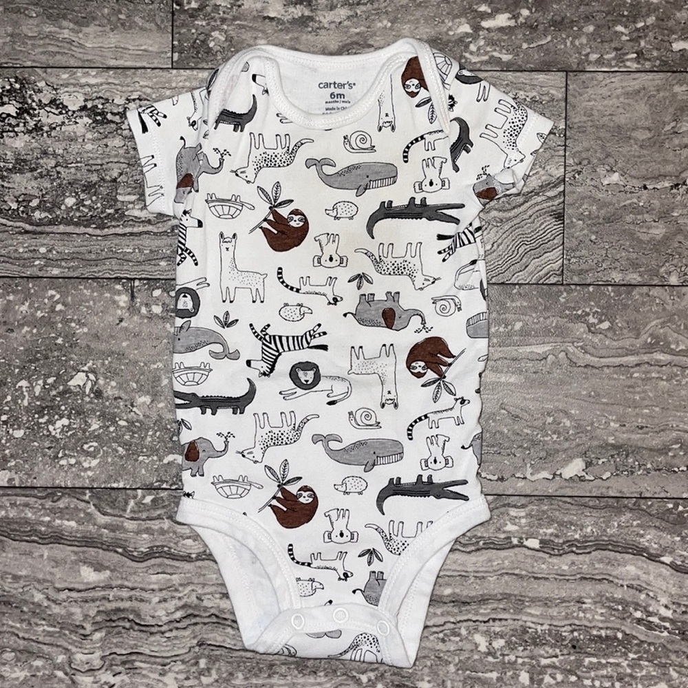 Animal short sleeve onesie